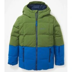 Marmot Youth Polar Down Jacket -Winter Kids Clothing Store fw23 marmot youthpolardownjacket foliagedarkazure 1
