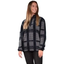 Obermeyer Youth Boulder Fleece 4 Obermeyer Youth Boulder Fleece -Winter Kids Clothing Store fw23 obermeyer boulderfleece woodsmanplaid