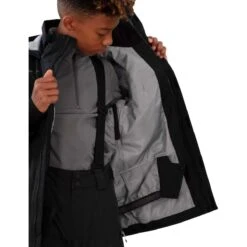 Obermeyer Teen Boys Commuter Jacket -Winter Kids Clothing Store fw23 obermeyer boyscommuterjacket black 6