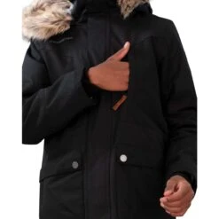 Obermeyer Teen Boys Commuter Jacket W/ Fur -Winter Kids Clothing Store fw23 obermeyer boyscommuterjacketfur black 5