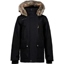 Obermeyer Teen Boys Commuter Jacket W/ Fur -Winter Kids Clothing Store fw23 obermeyer boyscommuterjacketfur black 9