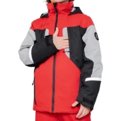 Obermeyer Teen Boys Fleet Jacket -Winter Kids Clothing Store fw23 obermeyer boysfleetjacket brakelight 4