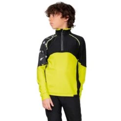 Obermeyer Teen Boys Transport 1/4 Zip -Winter Kids Clothing Store fw23 obermeyer teenboystransportquarterzip electrify 1