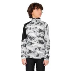 Obermeyer Teen Boys Transport 1/4 Zip -Winter Kids Clothing Store fw23 obermeyer teenboystransportquarterzip flyover 1