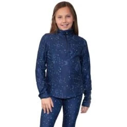Obermeyer Teen Girls Clara 1/4 Zip Top -Winter Kids Clothing Store fw23 obermeyer teengirlsclaraquarterziptop mymoonandstars 1