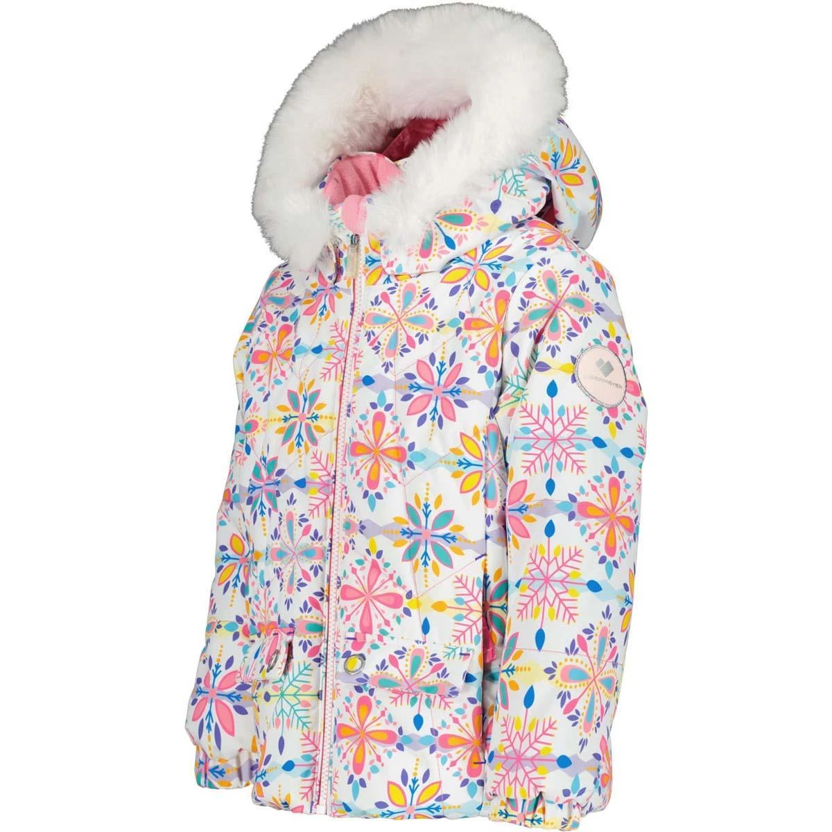 Toddler Girls Roselet Jacket Obermeyer Toddler Girls Roselet Jacket -Winter Kids Clothing Store fw23 obermeyer toddlergirlsroseletjacket whitesnowflakes 3