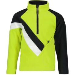 Obermeyer Youth Morgan Fleece Top -Winter Kids Clothing Store fw23 obermeyer youthmorganfleecetop fluorescent 1