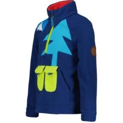 Obermeyer Youth Tucker Fleece Top -Winter Kids Clothing Store fw23 obermeyer youthtuckerfleecetop navy 3