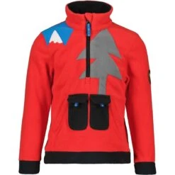 Obermeyer Youth Tucker Fleece Top -Winter Kids Clothing Store fw23 obermeyer youthtuckerfleecetop red 1