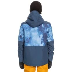 Quiksilver Boys Mission Printed Block Jacket -Winter Kids Clothing Store fw23 quiksilver boysmissionprintedblockjacket insigniabluequietestorm 3