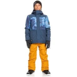 Quiksilver Boys Mission Printed Block Jacket -Winter Kids Clothing Store fw23 quiksilver boysmissionprintedblockjacket insigniabluequietestorm 5