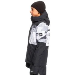 Quiksilver Boys Mission Printed Block Jacket -Winter Kids Clothing Store fw23 quiksilver boysmissionprintedblockjacket snowwhitecamopower 2