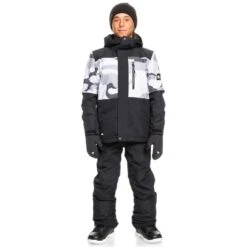 Quiksilver Boys Mission Printed Block Jacket -Winter Kids Clothing Store fw23 quiksilver boysmissionprintedblockjacket snowwhitecamopower 4