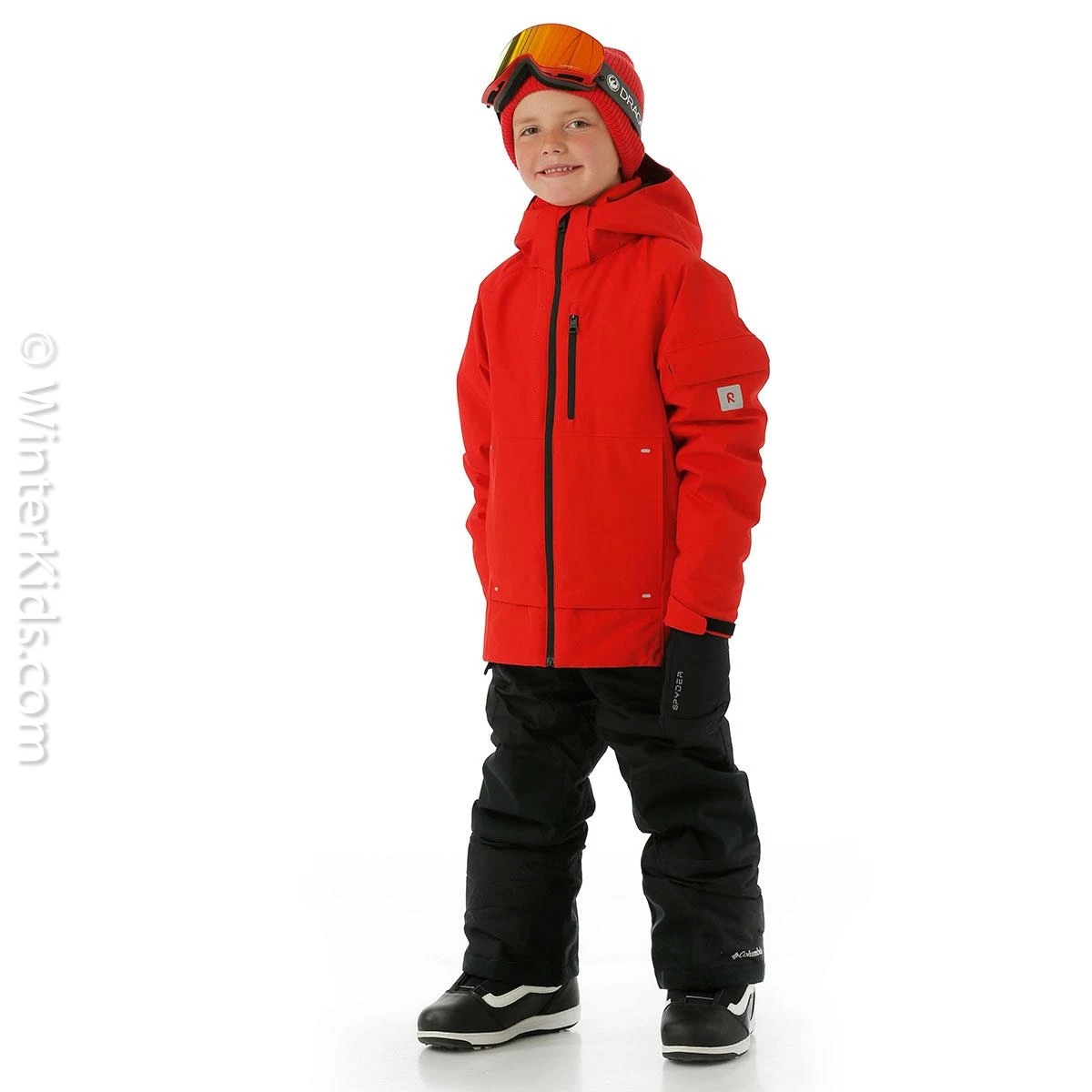 Youth Tieten Reimatec Jacket Youth Tieten Reimatec Jacket -Winter Kids Clothing Store fw23 reima kidstietenreimatecjacket tomatored model2