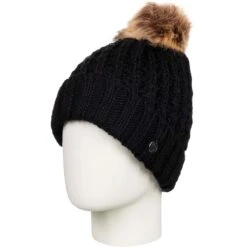 Roxy Girls Blizzard Girl Beanie 2 Roxy Girls Blizzard Girl Beanie -Winter Kids Clothing Store fw23 roxy girlblizzardbeanie trueblack