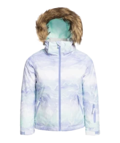 Roxy Girls American Pie SE Girl Jacket -Winter Kids Clothing Store fw23 roxy girlsamericanpiesejacket fairaquaseousrg 1