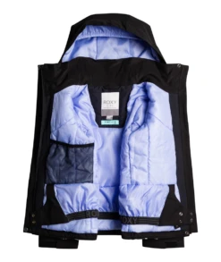 Roxy Girls Galaxy Girl Jacket -Winter Kids Clothing Store fw23 roxy girlsgalaxyjacket trueblackblackflowers 2