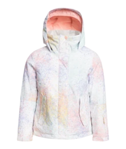 Roxy Girls Jetty Girl Jacket -Winter Kids Clothing Store fw23 roxy girlsjettyjacket brightwhitesplash 1