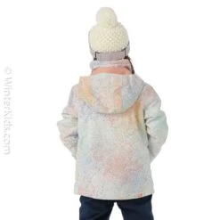 Roxy Girls Jetty Girl Jacket -Winter Kids Clothing Store fw23 roxy girlsjettyjacket brightwhitesplash model3
