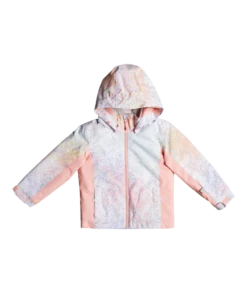 Roxy Girls Snowy Tale Jacket -Winter Kids Clothing Store fw23 roxy toddlergirlssnowytalejacket brightwhitesplash