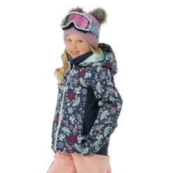 Roxy Girls Snowy Tale Jacket -Winter Kids Clothing Store fw23 roxy toddlergirlssnowytalejacket medievalblueneo model1