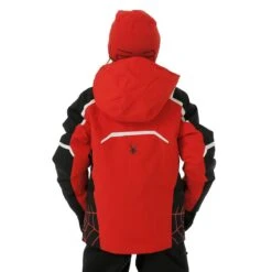 Spyder Boys Challenger Jacket -Winter Kids Clothing Store fw23 spyder boyschallengerjacket volcano model4
