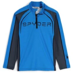 Spyder Boys Downhill Zip T-Neck 2 Spyder Boys Downhill Zip T-Neck -Winter Kids Clothing Store fw23 spyder boysdownhillziptneck collegiate 1