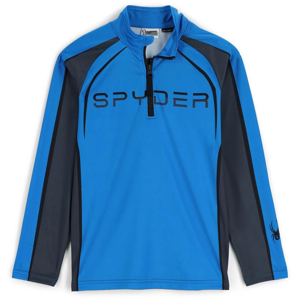 Boys Downhill Zip T-Neck Spyder Boys Downhill Zip T-Neck -Winter Kids Clothing Store fw23 spyder boysdownhillziptneck collegiate 1