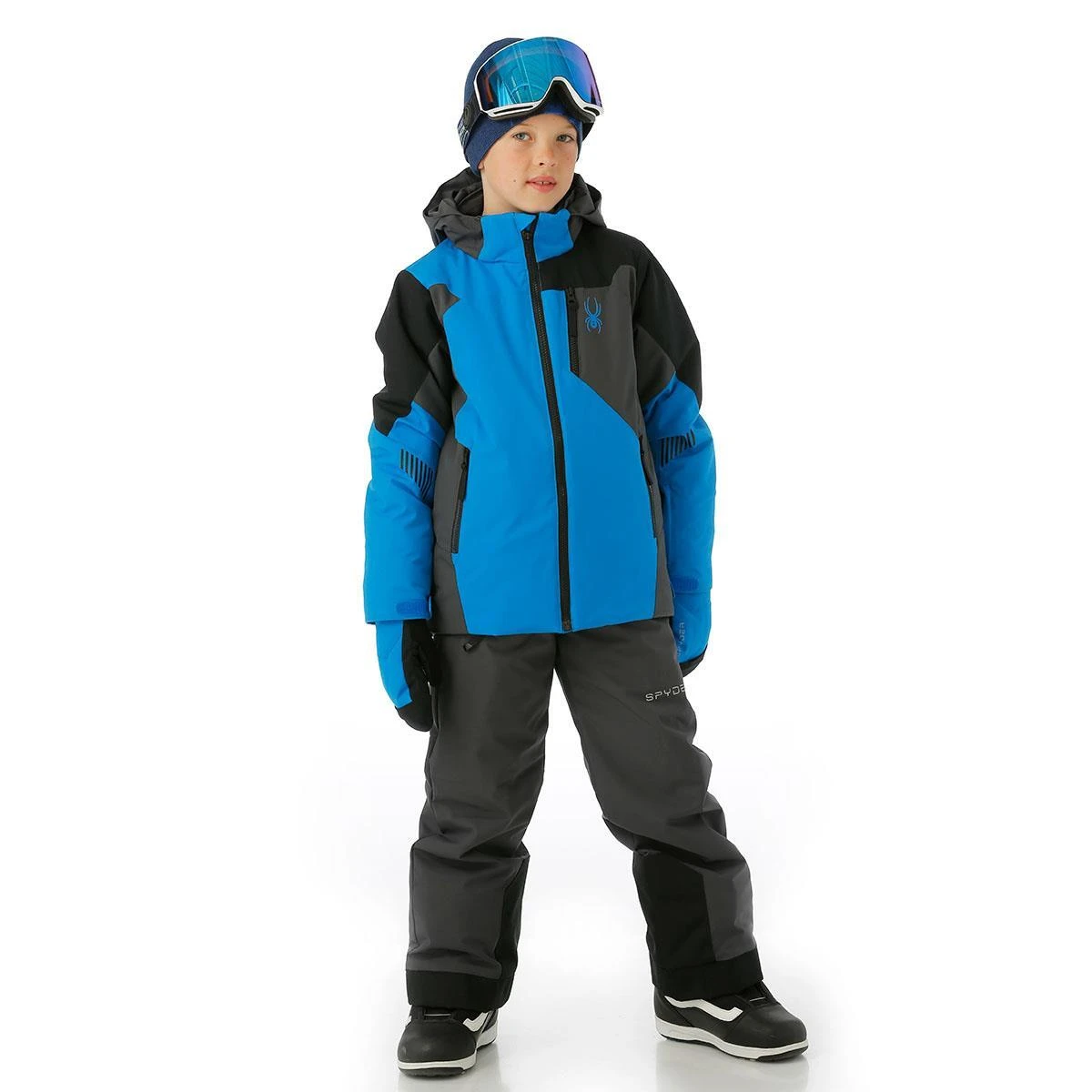 Boys Leader Jacket Spyder Boys Leader Jacket -Winter Kids Clothing Store fw23 spyder boysleaderjacket collegiate model2