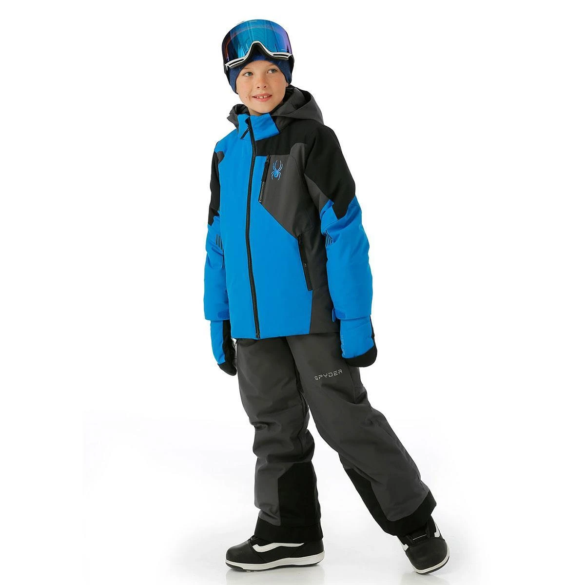 Boys Leader Jacket Spyder Boys Leader Jacket -Winter Kids Clothing Store fw23 spyder boysleaderjacket collegiate model3