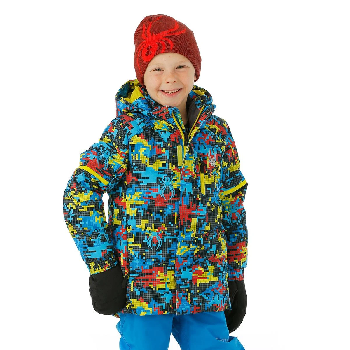 Boys Mini Impulse Synthetic Down Jacket Spyder Boys Mini Impulse Synthetic Down Jacket -Winter Kids Clothing Store fw23 spyder boysminiimpulsesyntheticdownjacket digibug model1