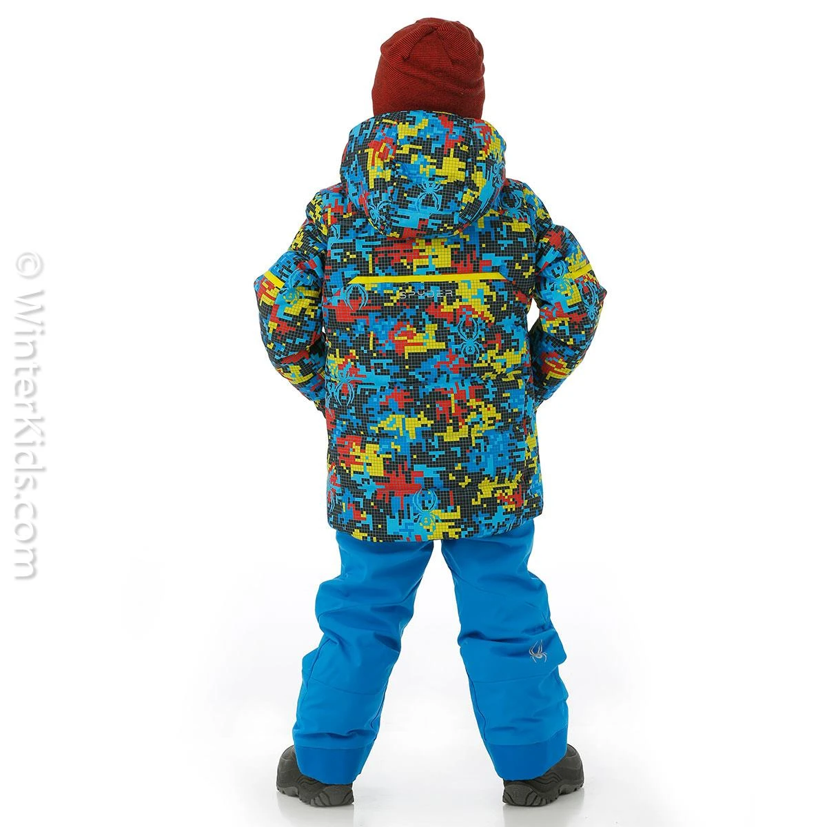 Boys Mini Impulse Synthetic Down Jacket Spyder Boys Mini Impulse Synthetic Down Jacket -Winter Kids Clothing Store fw23 spyder boysminiimpulsesyntheticdownjacket digibug model3