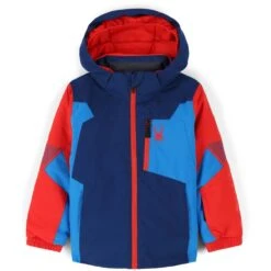 Spyder Boys Mini Leader Jacket -Winter Kids Clothing Store fw23 spyder boysminileaderjacket abyss