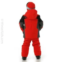 Spyder Boys Mini Leader Jacket -Winter Kids Clothing Store fw23 spyder boysminileaderjacket volcano model3