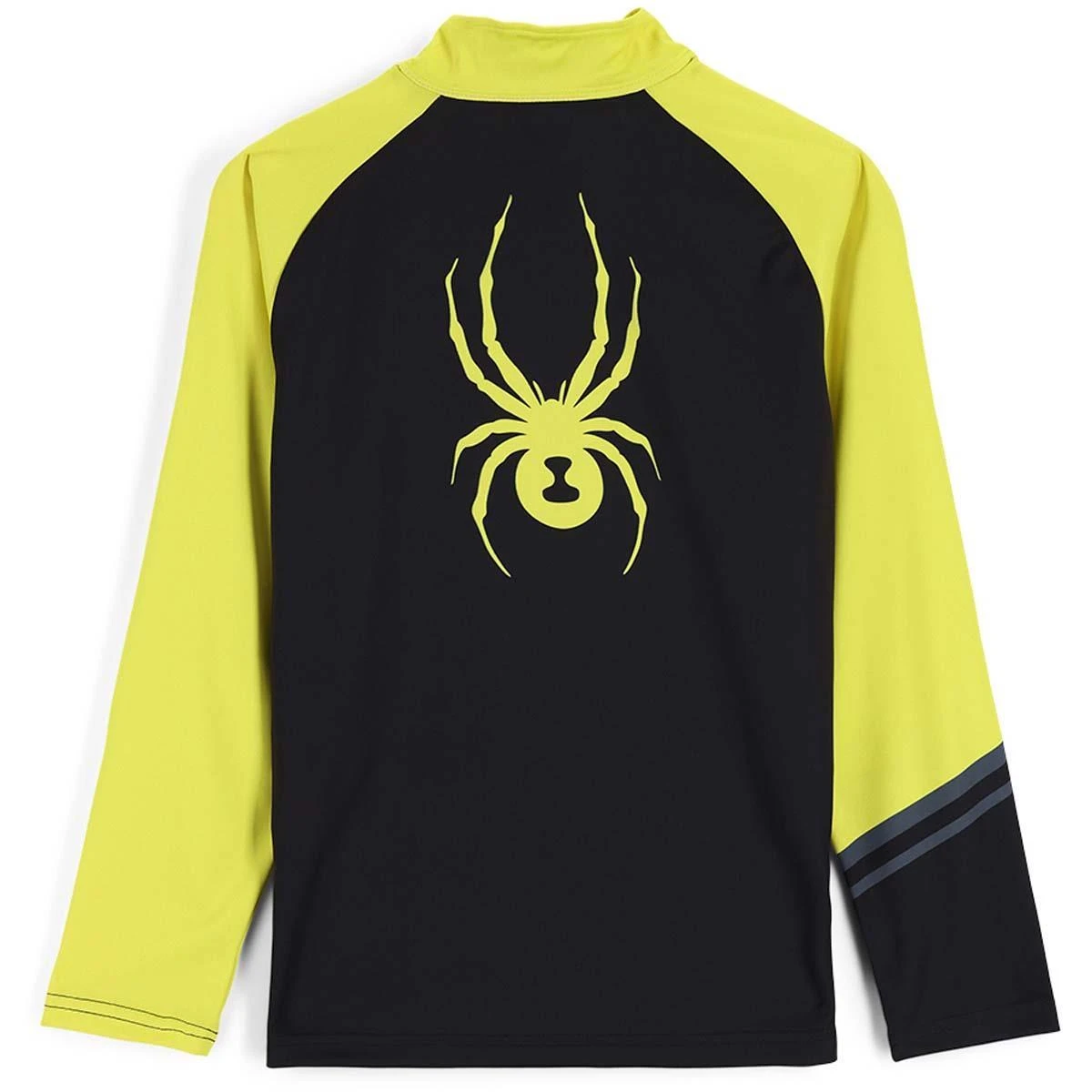 Boys Web Zip T-Neck Spyder Boys Web Zip T-Neck -Winter Kids Clothing Store fw23 spyder boyswebziptneck blackcitron 2