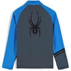 Spyder Boys Web Zip T-Neck 5 Spyder Boys Web Zip T-Neck -Winter Kids Clothing Store fw23 spyder boyswebziptneck ebonycollegiate 2