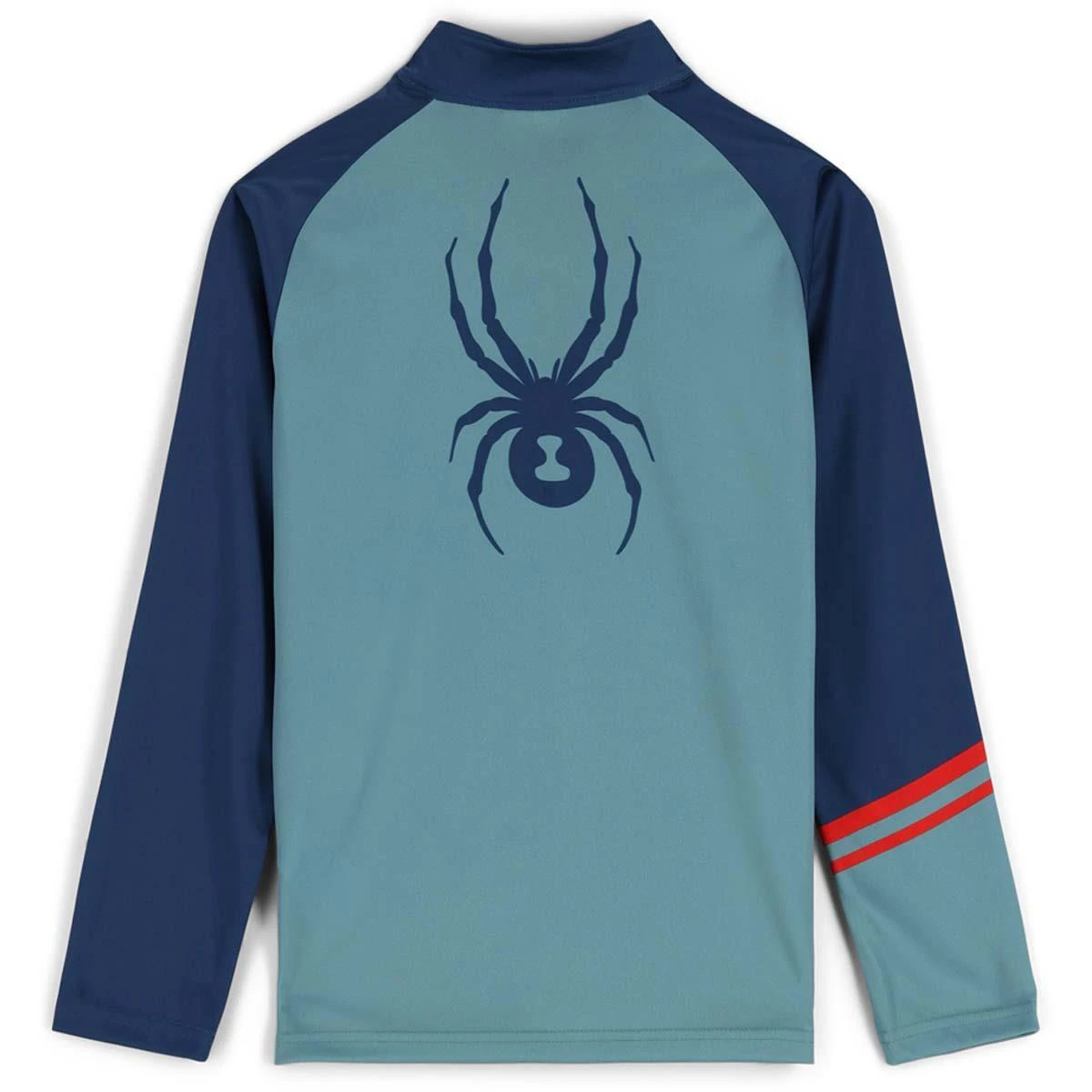 Boys Web Zip T-Neck Spyder Boys Web Zip T-Neck -Winter Kids Clothing Store fw23 spyder boyswebziptneck tundra 2