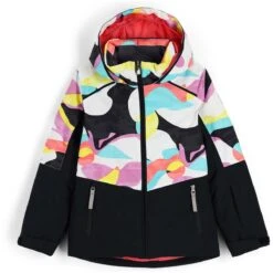 Spyder Girls Conquer Jacket -Winter Kids Clothing Store fw23 spyder girlsconquerjacket landscapemulti