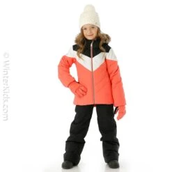 Spyder Girls Lola Jacket -Winter Kids Clothing Store fw23 spyder girlslolajacket tropic model3