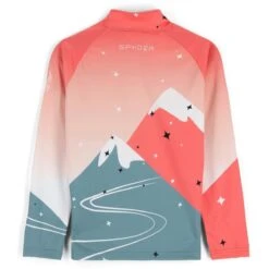Spyder Girls Surface Zip T-Neck 16 Spyder Girls Surface Zip T-Neck -Winter Kids Clothing Store fw23 spyder girlssurfaceziptneck tundra 2
