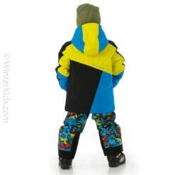 Spyder Toddler Ambush Jacket -Winter Kids Clothing Store fw23 spyder toddlerboysambushjacket citron model3