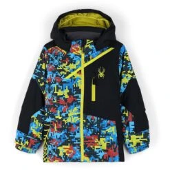 Spyder Toddler Boys Challenger Jacket -Winter Kids Clothing Store fw23 spyder toddlerboyschallengerjacket digibug