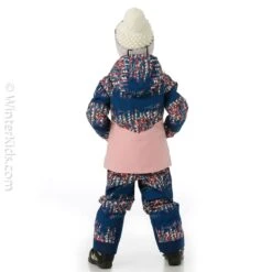 Spyder Toddler Girls Conquer Jacket -Winter Kids Clothing Store fw23 spyder toddlergirlsconquerjacket nitesglow model3