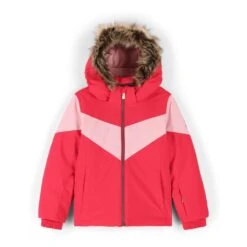 Spyder Toddler Girls Lola Jacket -Winter Kids Clothing Store fw23 spyder toddlergirlslolajacket cerise1