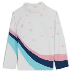 Spyder Toddler Girls Reflect Zip T-Neck -Winter Kids Clothing Store fw23 spyder toddlergirlsreflectziptneck white 2