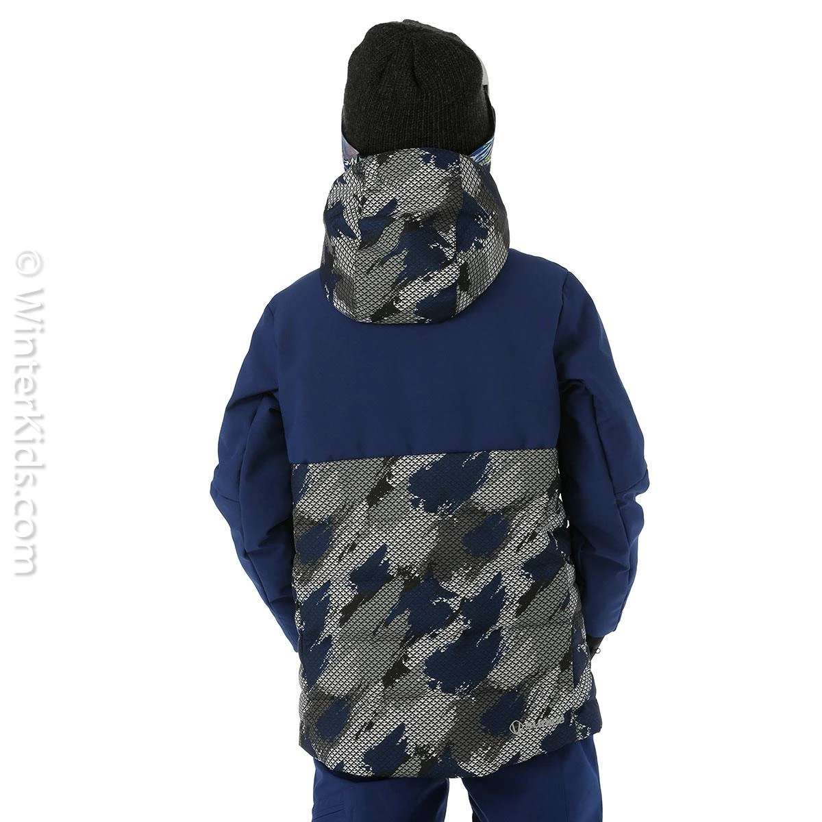 Boys William Jacket Boys William Jacket -Winter Kids Clothing Store fw23 sunice boyswilliamjacket spraypaintprintblack model4