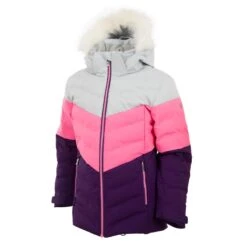 Girls Nola Jacket -Winter Kids Clothing Store fw23 sunice girlsnolajacket oysterneonpinkamethyst 1