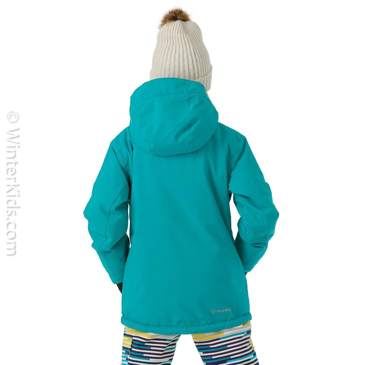 Girls Zara Jacket Girls Zara Jacket -Winter Kids Clothing Store fw23 sunice girlszarajacket tropicalgreen model3