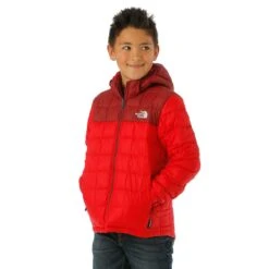 The North Face Boys ThermoBall Hooded Jacket 4 The North Face Boys ThermoBall Hooded Jacket -Winter Kids Clothing Store fw23 tnf boysthermoballhoodedjacket red model1