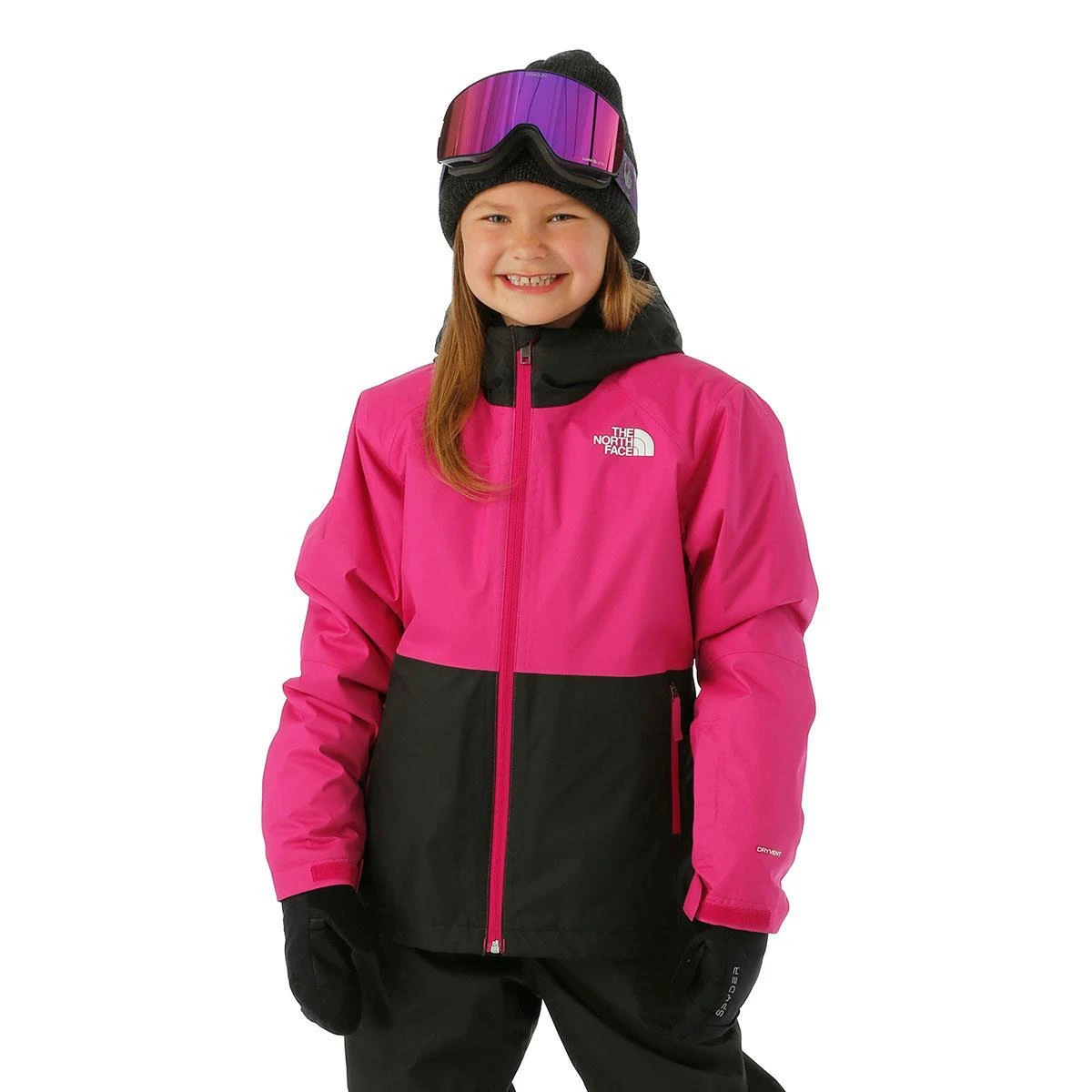 Girls Freedom Triclimate Jacket The North Face Girls Freedom Triclimate Jacket -Winter Kids Clothing Store fw23 tnf girlsfreedomtriclimatejacket fuchsiapink model1